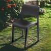 Dmora Outdoor-Stuhl Zircone, Stuhl für Esstisch, Outdoor-Sessel, Gartensitz, 100 % Made in Italy, 50 x 51 x 82 cm, Anthrazit Bild 2
