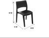 Dmora Outdoor-Stuhl Zircone, Stuhl für Esstisch, Outdoor-Sessel, Gartensitz, 100 % Made in Italy, 50 x 51 x 82 cm, Anthrazit Bild 3