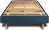 Bett mit Kopfteil – Korbgeflecht-Canvas-Stoff - 90 x 200 cm Bild 3