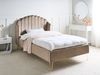 Bett mit Lattenrost Samtstoff AMBILLOU 120 x 200 cm Taupe Bild 3