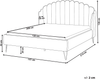 Bett mit Lattenrost Samtstoff AMBILLOU 120 x 200 cm Taupe Bild 2