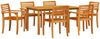 vidaXL Garten Essgruppe 7 pcs Braun Massivholz Akazie 3375666 Bild 2