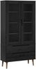 vidaXL Glasvitrine MOLDE 90 x 35 x 175 cm Massives Kiefernholz Schwarz 42020945 Bild 2