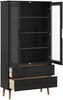 vidaXL Glasvitrine MOLDE 90 x 35 x 175 cm Massives Kiefernholz Schwarz 42020945 Bild 3