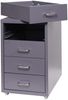 Rollcontainer Boston T851, Schubladenschrank Stahlschrank Büroschrank, 48x28x41cm 4 Schubladen ~ dunkelgrau Bild 3