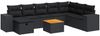 vidaXL 9-tlg. Garten-Sofagarnitur mit Kissen Schwarz Poly Rattan 3325884 Bild 2