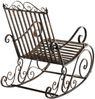 Schaukelstuhl ANNA 2er Set Antik Outdoor - 56x90x94cm, Metall, Bronze | Gartenstuhl Liegestuhl Relaxstuhl Garten Terrasse Bild 5