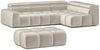 Ecksofa Designersofa DARCY in Stoff Salvador Beige Ottomane Links Bild 5