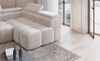 Ecksofa Designersofa DARCY in Stoff Salvador Beige Ottomane Links Bild 3