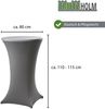 5x Stehtischhusse für Partytisch Ø 60-80cm anthrazit Bistrotisch Stehtischhusse Decke Bild 2