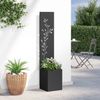 vidaXL Garten Sichtschutz-Leinwand Floral Schwarz 32 x 32 x 150 cm 876406 Bild 4