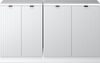 Küchenschrank für Dachschrägen R-Line Weiß Riffel 140 cm 2er Set Schrankkorpuss 60 cm Tiefe Vicco Bild 3