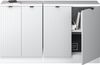 Küchenschrank für Dachschrägen R-Line Weiß Riffel 140 cm 2er Set Schrankkorpuss 60 cm Tiefe Vicco Bild 5