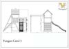 Fungoo Spielturm "Carol 3", grau/weiß,mit Rutsche, Schaukel, Kletterwand, Rampe und Holzdach Bild 3