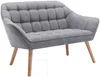 Vente-unique - CASERTA Sofa and armchair set Stoff Grau - B 73 cm x H 77 cm x L 127 cm82 cm Bild 5