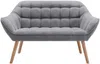 Vente-unique - CASERTA Sofa and armchair set Stoff Grau - B 73 cm x H 77 cm x L 127 cm82 cm Bild 4