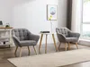 Vente-unique - CASERTA Sofa and armchair set Stoff Grau - B 73 cm x H 77 cm x L 127 cm82 cm Bild 3