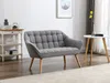 Vente-unique - CASERTA Sofa and armchair set Stoff Grau - B 73 cm x H 77 cm x L 127 cm82 cm Bild 2
