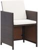 vidaXL 4-tlg. Gartenstuhl und Hocker Set Poly Rattan Braun 316780 Bild 3