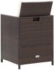 vidaXL 4-tlg. Gartenstuhl und Hocker Set Poly Rattan Braun 316780 Bild 5