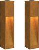vidaXL Solar LED Wegeleuchte 2 pcs Bronze Wetterfeststahl 879722 Bild 2