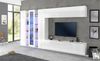 Dmora Ausgestattete Wand Arkan, 3-türiges TV-Ständer-Wohnzimmerset, Mehrzweck-Wohnzimmermöbel mit LED-Licht, 100 % Made in Italy, 340 x 30 x 180 cm, glänzendes Weiß, Bild 5