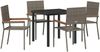 vidaXL Garten Essgruppe mit Kissen 5 pcs Grau Poly-Rattan 3379710 Bild 2