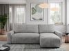 Ecksofa L-form, mit Schlaffunktion und Bettkasten - ARGOS, Hellgrau, Velours Bild 2