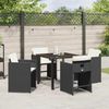 vidaXL Garten Essgruppe 5 pcs Schwarz Poly-Rattan 3380685 Bild 4