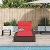 vidaXL Sonnenliege mit schwebender Auflage Braun Poly Rattan 4104208 Bild 3