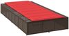 vidaXL Sonnenliege mit schwebender Auflage Braun Poly Rattan 4104208 Bild 5