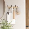 Umbra Garderobenleiste Melody mit 9 Haken, Wandgarderobe, Aluminum, Holz, Natur, Nickel, 43 cm, 1019559-392 Bild 5