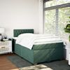 vidaXL Boxspringbett mit Matratze Dunkelgrün 120x190 cm Samt 3288567 Bild 4