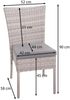 2er-Set Poly-Rattan Stuhl HWC-G19, Balkonstuhl Gartenstuhl, stapelbar ~ schwarz, Kissen dunkelgrau Bild 4
