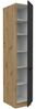 Küchen Hochschrank 40 cm Küche ARIA Schwarz ultra matt + Eiche Artisan matt, hochwertige Fronten mit Anti Fingerprint Beschichtung Küchenzeile Küchenblock Bild 3