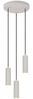 Moderne LED Cluster Pendelleuchte 3-flammig Hellgrau Ø 28cm Bild 2