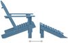 vidaXL Adirondack-Gartenstuhl mit Fußteil Massivholz Tanne Blau 315865 Bild 5