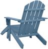 vidaXL Adirondack-Gartenstuhl mit Fußteil Massivholz Tanne Blau 315865 Bild 4