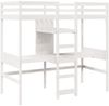 vidaXL Hochbett ohne Matratze Weiß 80x200 cm Massivholz Kiefer 3308545 Bild 3