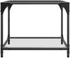 vidaXL Couchtische mit Glasplatte 2 Stk. Transparent 50x50x40 cm Stahl 845971 Bild 5