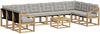 vidaXL Outdoor-Sofagarnitur mit Kissen 11 pcs Weiß und Hellgrau 3389941 Bild 2