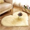 Sunicol Hochflor-Teppich Kunstfell Herz Teppich, Weich Plüsch, Flauschig Fußmatte Badematte, Herzform 30cm*40cm, Waschbar Weicher Shaggy Flauschige Langflor Badteppich Bild 1