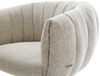 Drehstuhl Jada-Flex Webstoff Soft Beige Kreuzgestell breit Schwarz 360° drehbar Wippfunktion Taschenfederkern Bild 4