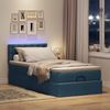 vidaXL Ottomane Bett mit Matratze & LEDs Blau 100x200 cm Stoff 3312456 Bild 3