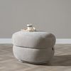Bronx71 Hocker Mia Chenille taupe oval Bild 3