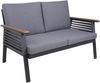 Gartenloungeset JARLE inkl. Kissen - Kunststoff, Dunkelgrau | Gartenmöbel Set Garten Loungegruppe Lounge-Set Pool Loungegarnitur Bild 3