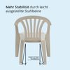 PROGARDEN Stapelsessel Kinderstuhl Sedia Baby 38 x 38 x 52 cm aus Kunststoff in weiß Bild 5