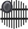 Garderobenpaneel >BANTRY< in schwarz - 58x60x11x60 (BxHxTxD) Bild 4