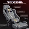 Gamingstuhl mit Fußstütze & 3D-Armlehnen, Polyester, 132x76x72, dunkelgrau Bild 3