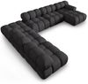 Micadoni Modulares Panorama Ecksofa Bellis 7-Sitzer Links 3D-Stoff Sonic Espresso Bild 3